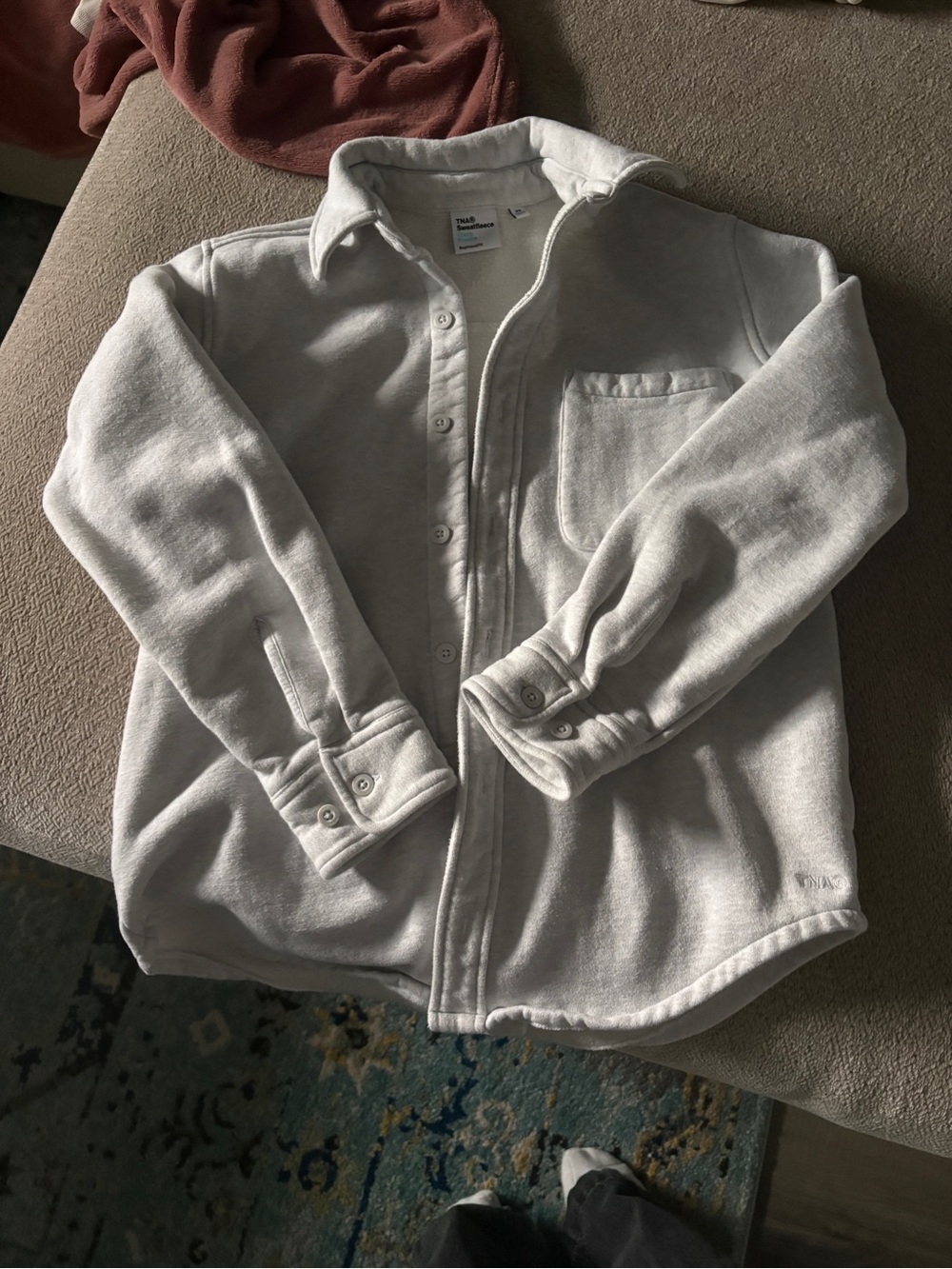 Aritzia Kids Off-White Button-Up Jacket